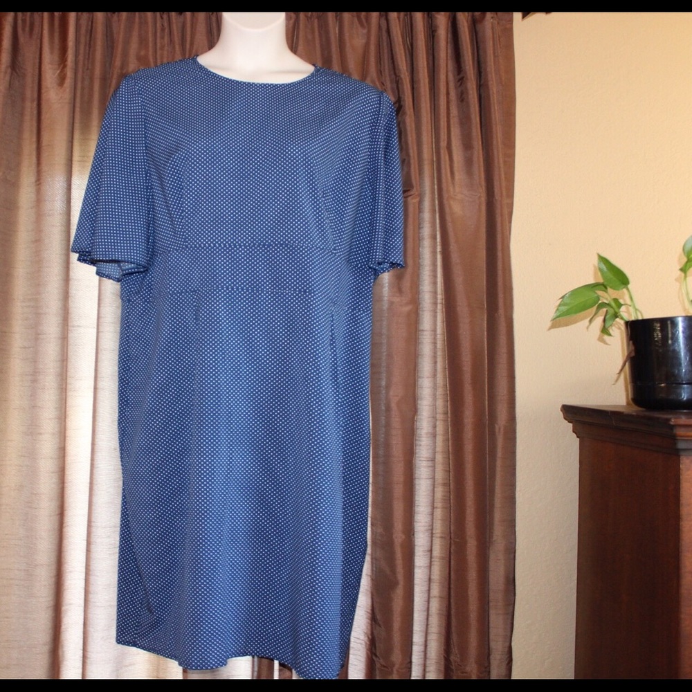 Polka dot blue dress